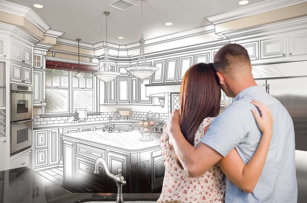couple with a home renovation idea