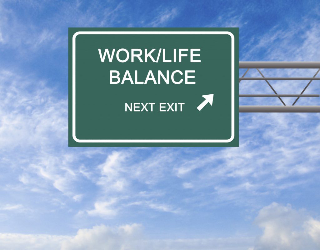 work life balance sign